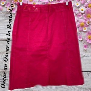 Oscar  Raspberry Pencil Skirt Work Dressy Size 6